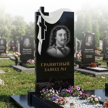 139 Памятник прямоугольный с крестом и плащеницей