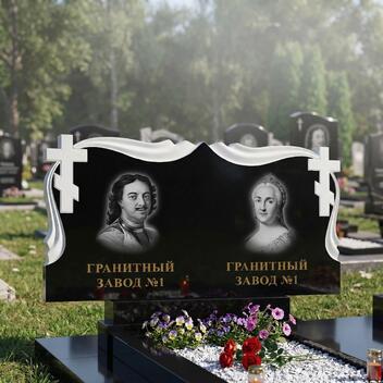 165 Памятник горизонтальный зеркальная с крестом