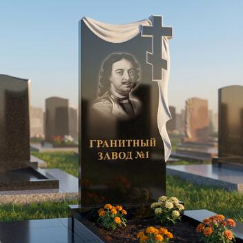 3109 Памятник резной крест с плащеницей