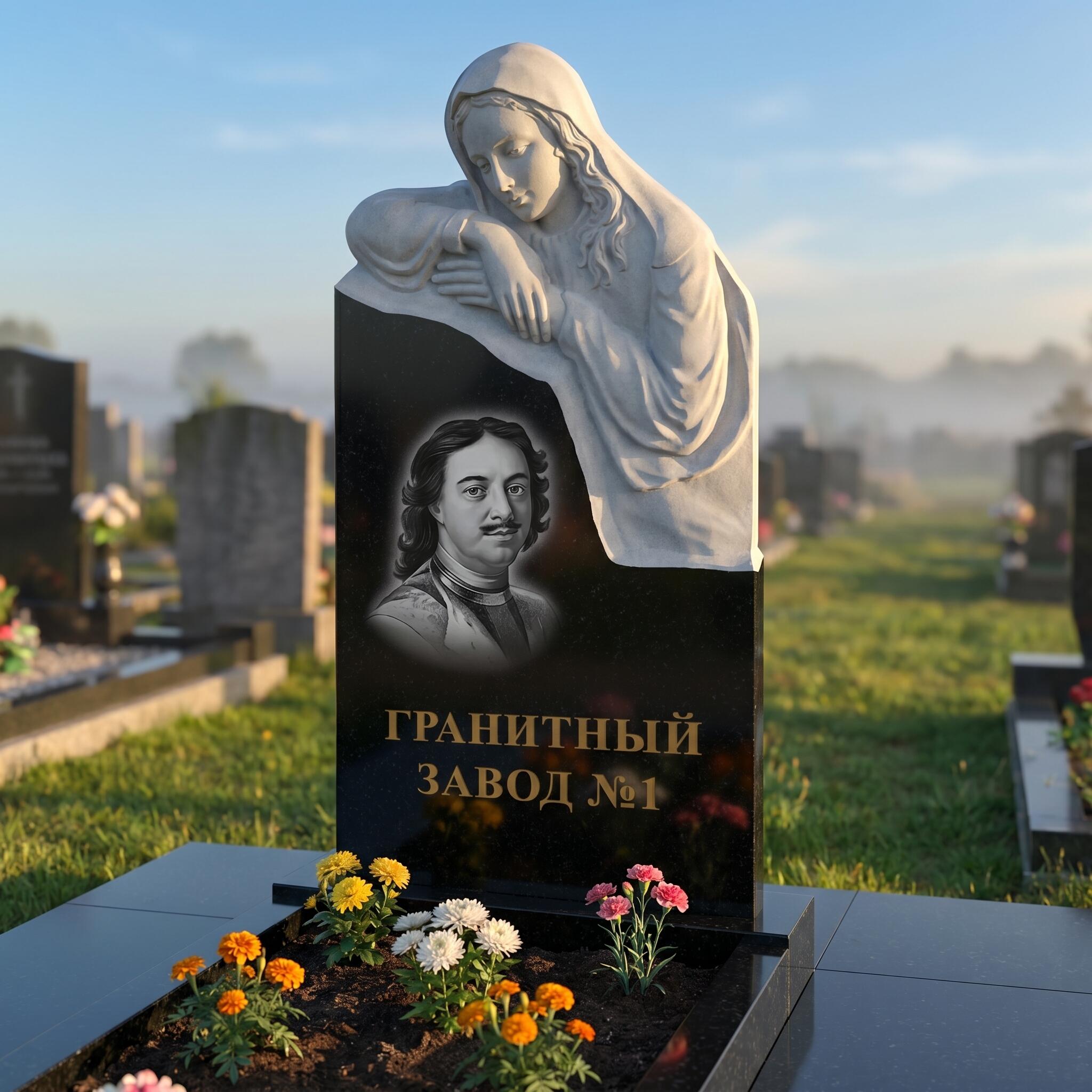 3164 Памятник резной с плачущей