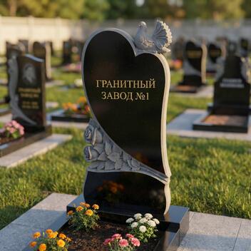 3288 Памятник сердце, голубь, розы