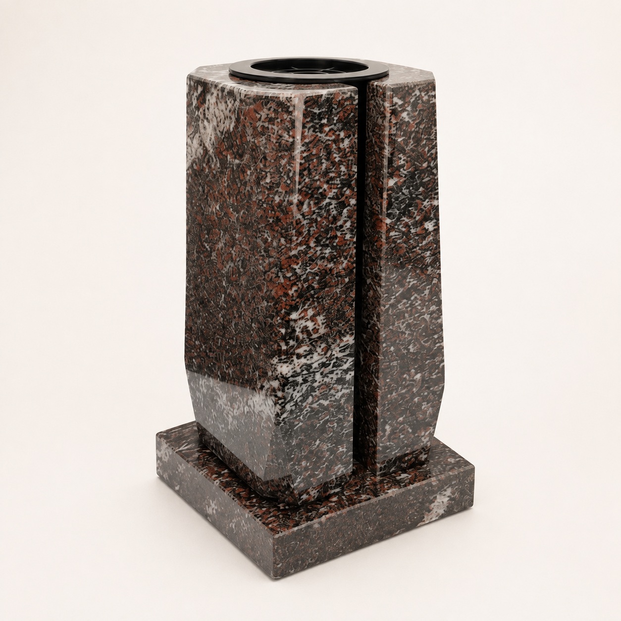 Ваза Бочка (28*15*15, гранит Амфиболит, с вкладышем), ГЗ-2097