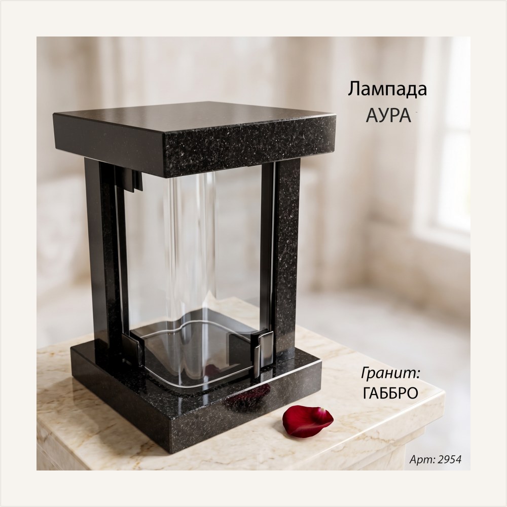 Лампада Аура (25*16, гранит Габбро), артикул ГЗ-2954