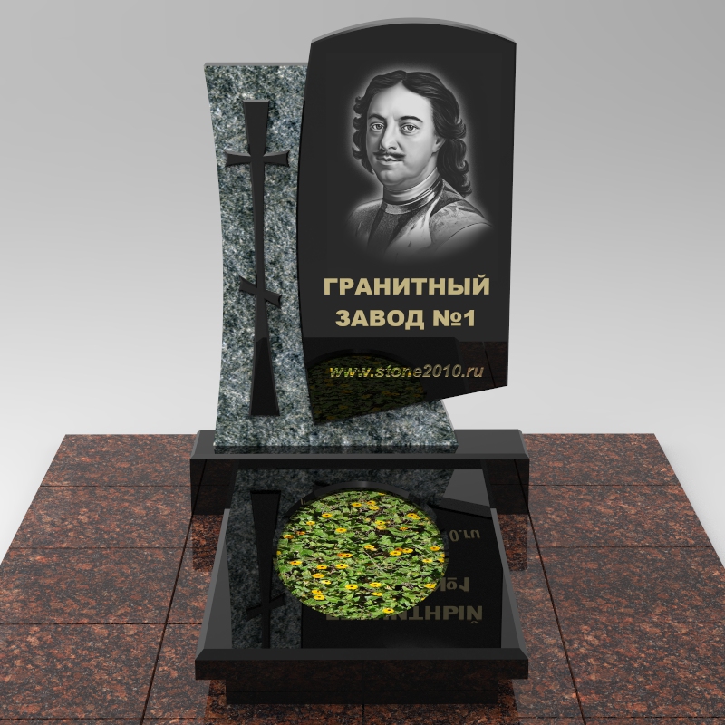 01051 Надгробие фигурное с крестом