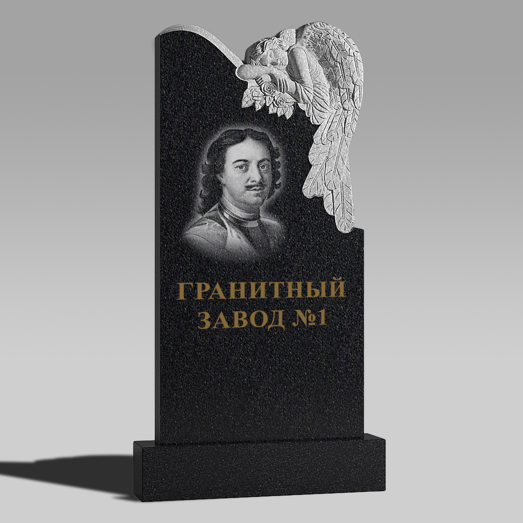 3179 Памятник резной со спящим ангелом